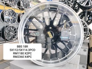 NEW SPORT RIM 18 INCH BBS MODEL 5X112 AND 5X114.3PCD MERCEDES BENZ AUDI TOYOTA HONDA PROTON KIA