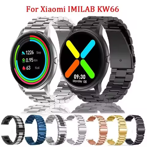 22mm Stainless Steel Strap For IMILAB KW66 Smartwatch Watchband Milanese Loop For YAMAY SW022 Metal 