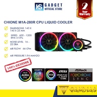 Gamdias Chione CPU Liquid Cooler RGB AIO Cooler (140mm x 2 Fans) M1A 280R