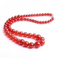 Natural Crystal Grade 7a Ice Red Agate Tower Chain Women's Red Necklace Clavicle Chain Colorful Neck