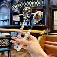 Luxurious Fruit Stainless Steel Spoon Personal Use Spoon Eating Light Spoon Soup Spoon Boss OE4U