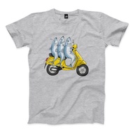 擠沙丁魚 - 深麻灰 - 中性版T恤