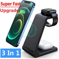 3 in 1 Wireless Charger Stand Fast Charging Dock Station for iPhone 14 13 12 11 X 8 Apple Watch 8 7 6 iWatch Airpods Pro