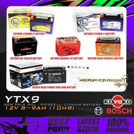 BATERI MOTOSIKAL KOYOKO/BOSCH LITHIUM/GEL/AGM BATTERY RBTX9/YTX9 FOR NS/RS 200,TNT300/600,TRK502,VTS