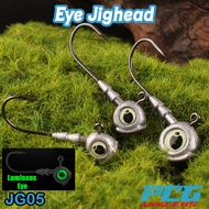 Eye Jighead X4  Barbed Fishing Hook 3D Eye Mata Kail Soft Bait Soft Plastic Soft plastik Umpan Batu 