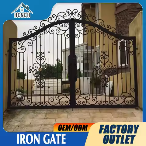 Home Garden Gate Iron Gate Steel Gate Wrought Iron Driveway Gate Design For Sale