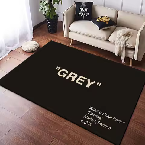 15 Sizes "KEEP OFF" Classic Carpet for Living Room Bedroom Luxury Bedside Carpet Fashion Design Loun