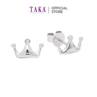 TAKA Jewellery Gold Diamond Earrings 9K Crown