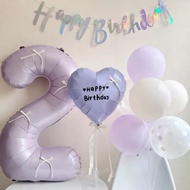 INS Baby Girl Party Purple Number Balloon Set 1 2 3 4 5 6 7 8 9 Kids Birthday Candy Color Digital Nu