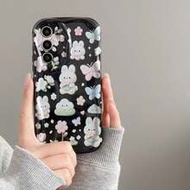1pc Flower Rabbit Butterfly Cloud Floral Cream Texture Soft Shell Phone Case [Follow Store For Silic
