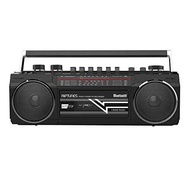 Riptunes Cassette Boombox, Retro Blueooth Boombox, Cassette Player and Recorder, AM/FM/SW-1-SW2 Radi