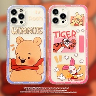 Winnie the Pooh Case For OPPO Reno 8 4G 7 6 4G 8Z 7Z 7 Pro 5G 6 Pro Plus 6Z 4Z 5 4 3 Pro SE 8 7 5 4 Lite 4f 5f 2Z 2f 2 Z R17 Pro R15 R11 R11S R9S Pink Pig JumpTiger Phone Cover