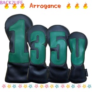 ARROGANCED Golf Club Cover, PU Leather 1 3 5 U Embroidered Golf Club Head,  Portable Multifunctional
