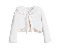 Sweet Kids Baby-Girls Tied Ribbon Bow Faux Fur Bolero Jacket