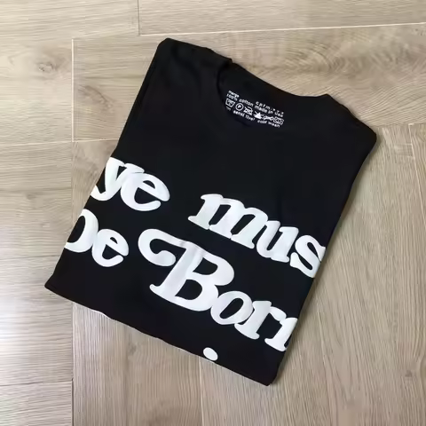 25SS Best Quality Cotton Black Kanye West CPFM T Shirts Men Women Classic Classic Foam Printing Ye M
