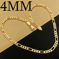 2026 New Style Hot Sale 4MM Men's Necklace Three to One Copper Gold-Plated Exquisite Jewelry 40/45/5