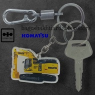 GANTUNGAN Komatsu Key - Komatsu Master Key Set Acrylic Keychain Excavator PC 200 Komatsu