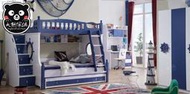 【大熊傢具】IKS 611 兒童床 上下床 雙層床 地中海 挑高組合床 高低子母床 帶抽托床 三層組合床