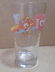 7-11 Hello Kitty 美樂蒂兔子款40 週年情人節限定造型 I LOVE U 玻璃杯 水波紋杯 430ml 