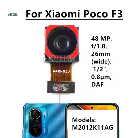 Back Rear Camera For Xiaomi Poco F3 Main Backside View Big Camera Module Flex Replacement Repair Spa