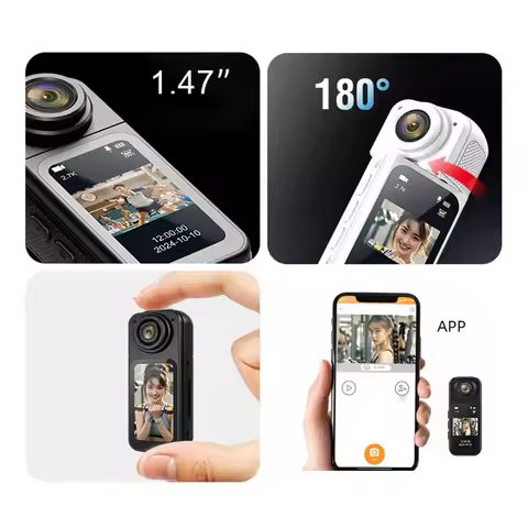 S70 Mini Thumb Camera 1.47'' Cam Motor Recorder 2.7K WIFI Outdoor Sports Cycling 180° Rotation Bicyc