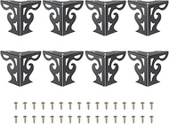 PATIKIL 3 Inch Hollow Out Furniture Legs, Set of 8 Modern Metal Triangle Couch Feet Replacement Sofa