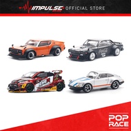 PopRace 1/64 Diecast GT-R V8 DRIFT KENMERI / GR YARIS GOODRIDE / GT-R V8 DRIFT HAKOSUKA / SINGER SIL