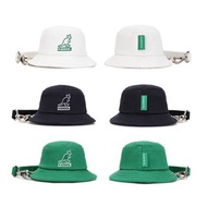 韓國 KANGOL 白藍綠色漁夫帽造型帆布 散子包