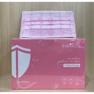 MEDICOS Pink Ribbon 4 ply Surgical Face Mask Earloop 50 pcs