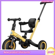 Beige Kids Tricycle Bicycle Toddler 5 in 1 mode Children Bike Balance 3 Wheels Balance Bicycle Multi