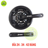 [HCM] Bộ đùi đĩa xe đạp 42T/48T 3 tầng cho xe thể thao MTB Prowheel giò đạp nhôm