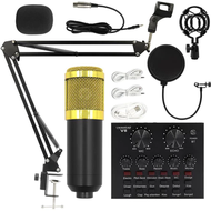 V8 V8S BM800 F998 R8 DPS Mixir Live Sound Card with Blutooth 16 Sound  9 Knobs Microphone Full Set f