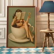 Trendy Coffee Station Art - Feminist Espresso Martini Poster - Western Coffee Wall Decor - Coffee Cu