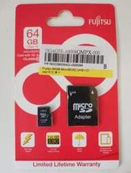 ~向上3C~Fujitsu MicroSD SDXC Class10 UHS-I 64GB 80MB/S 記憶卡