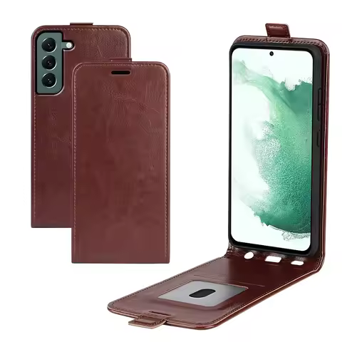 For Samsung Galaxy S23 PLUS S23+ S24 S25 Flip Vertical Leather Case Retro Holder Book Full Cover For