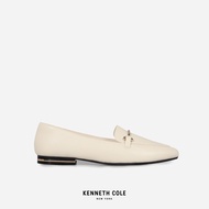 KENNETH COLE รองเท้าส้นแบนผู้หญิงรุ่น ABIGAIL LOAFER WHITE สีขาว ( FLT - KF44084LE-110 )
