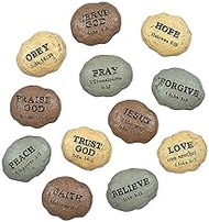 Fun Express Bible Verse Worry Stones for Home Decor - Inspirational, Decorative, and Meaningful Gift