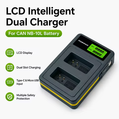 LCD USB Charger for Canon NB-10L NB10L NB 10L Battery G1X G15 G16 SX40HS SX50HS SX60HS SX40 SX50 SX6