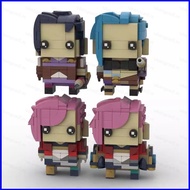 YU2 League of Legends Building Blocks Ekko Jayce Jinx Victor Vi Arcane League of Legends Model Dolls