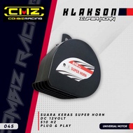 CMZ Racing Klakson Super Horn Single Slender DC 12V 510HZ Universal Motor