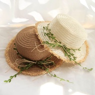 [2.20,000 People Collection] 2019 Straw Hat Female Rattan Bow Sun Hat Summer Hat Sunshade Beach Hat 