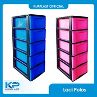 KIMPLAST Laci Polos Susun 5/ Laci Susun 5/ Lemari Plastik Polos/ Laci