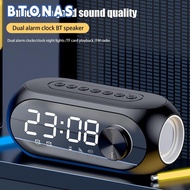 BTONAS Bluetooth Speakers, with LED Light Multifunctional Clock Bluetooth Speaker, Portable Loud Vol