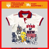 Looney Tunes 1-2y Baby Boy Collar Shirt Clothes Polo Tshirt Baju Bayi Baju Kolar Budak Lelaki Tweety