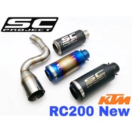 Exhaust KTM RC 200 2021 Ekzos Tabung Full System Muffler SC Project RC200 Stainless Steel Accessorie