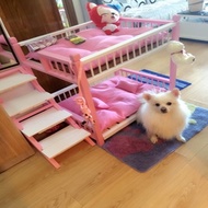 Dog bed solid wood puppy princess bed cat bed dog down bed pet bunk bed bed bunk bed bunk dog shelte