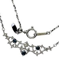 สร้อยคออเล็กซานไดรต์และเพชรสำหรับผู้หญิงมือสอง รวม 0.34 กะรัต ในแพลตตินัม (Pt900/Pt850) 3.3 กรัม ยาว