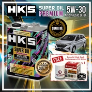 PERODUA ALZA NEW- HKS SUPER OIL Premium 5W30(API SP/ILSAC GF6A)FULLY SYNTHETIC ENGINE OIL [ORIGINAL 