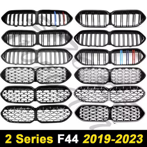 for 2019-2023 F44 2-Series BMW 218i 220i 230i M240i 218d 220d Bumper Mesh Racing Kidney Grille