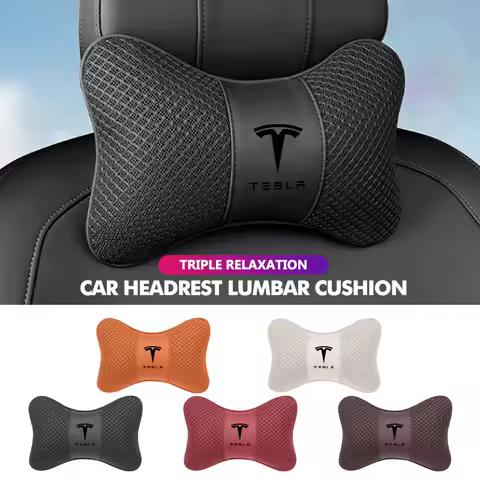 New Car Seat Neck Headrest Lumbar Pillow Support Memory Foam Cushion for Tesla Model 3 Y S X Roadste